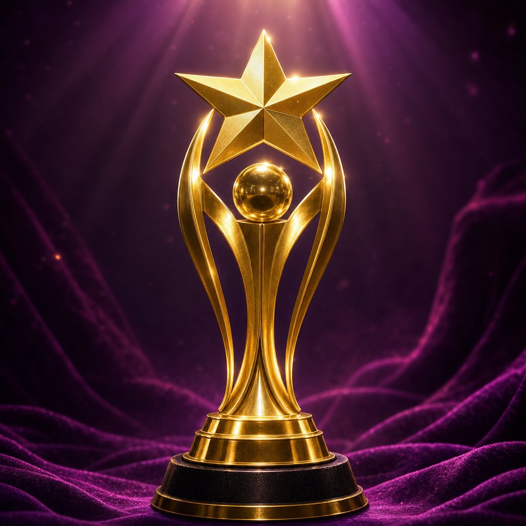 Trofeo dorato stile 3D fantasy league